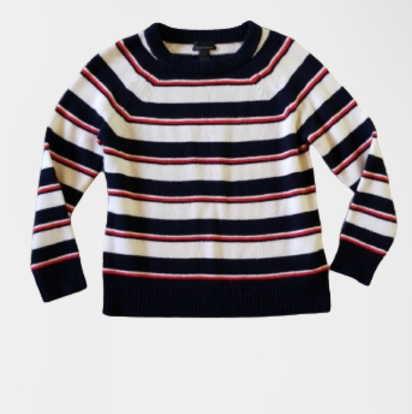 J. Crew Sweaters - J. Crew cashmere shrunken striped sweater s